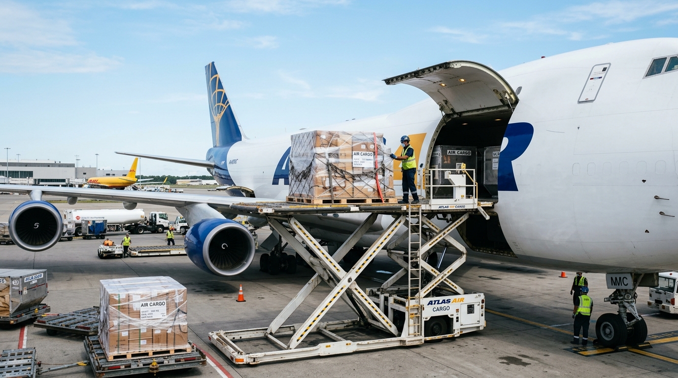 PT Indo Logistics Express Air Cargo Plane Loading