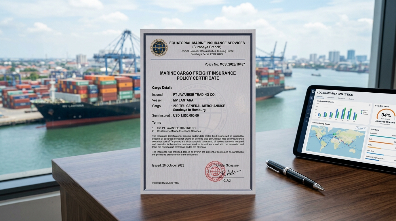 PT Indo Logistics Express Marine Cargo Freight Insurance Policy Certificate Documentation
